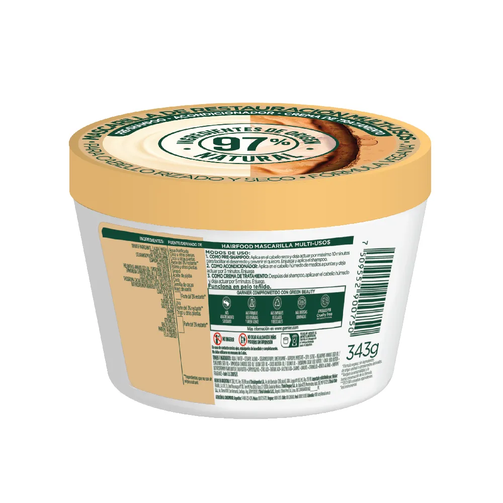 Fructis Mascarilla Fructis Hair Food Cacao
