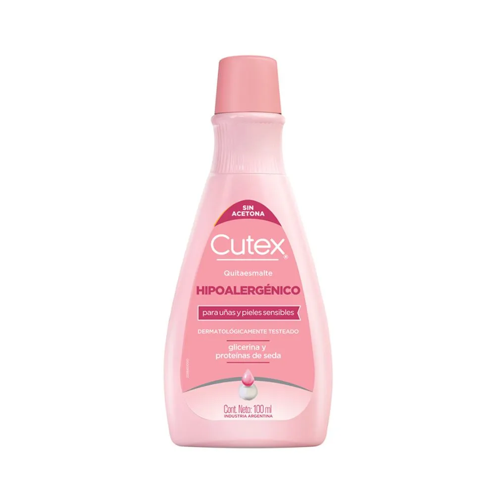 Cutex Quitaesmalte Hipoalergénico Para Uñas y Pieles Sensibles
