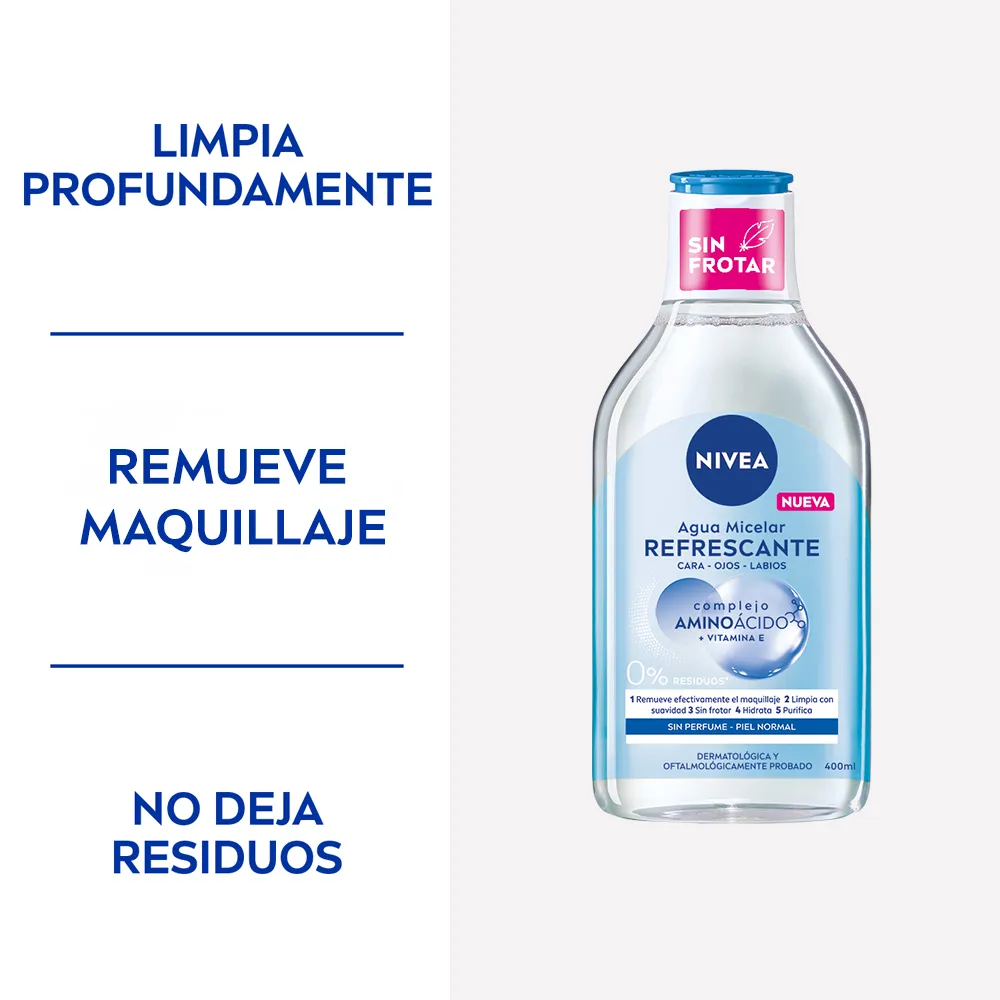 Nivea Agua Micelar 5 En 1 Refrescante Piel Normal