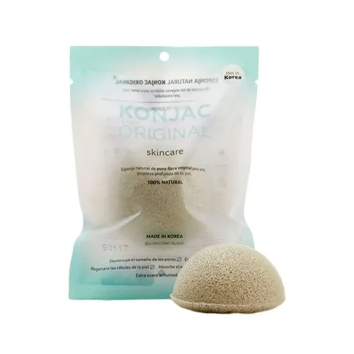 Konjac Esponja Facial con Fina Arcilla Verde Francesa Natural Para Piel Mixta