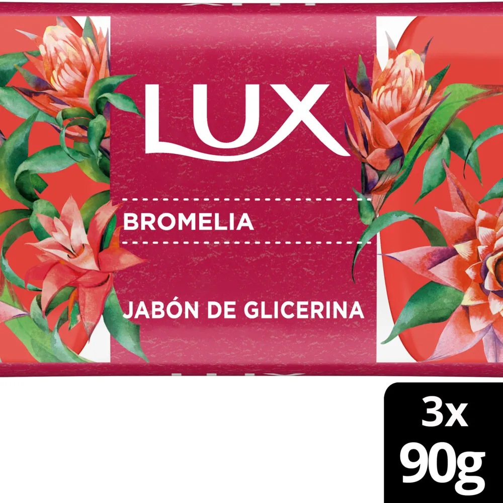 Lux Jabón En Barra De Glicerina Bromelia 3 Unidades