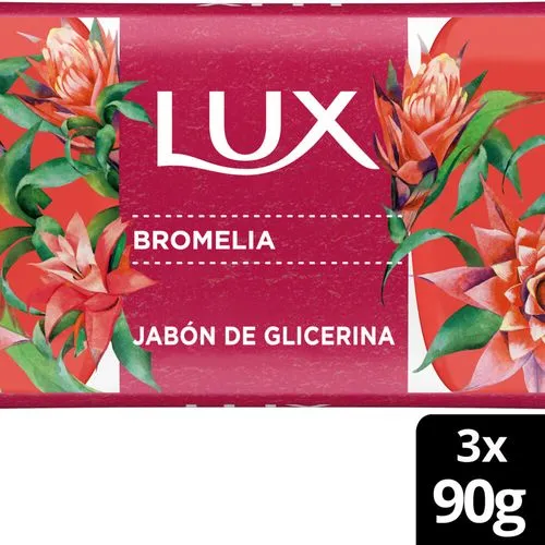 Lux Jabón En Barra De Glicerina Bromelia 3 Unidades