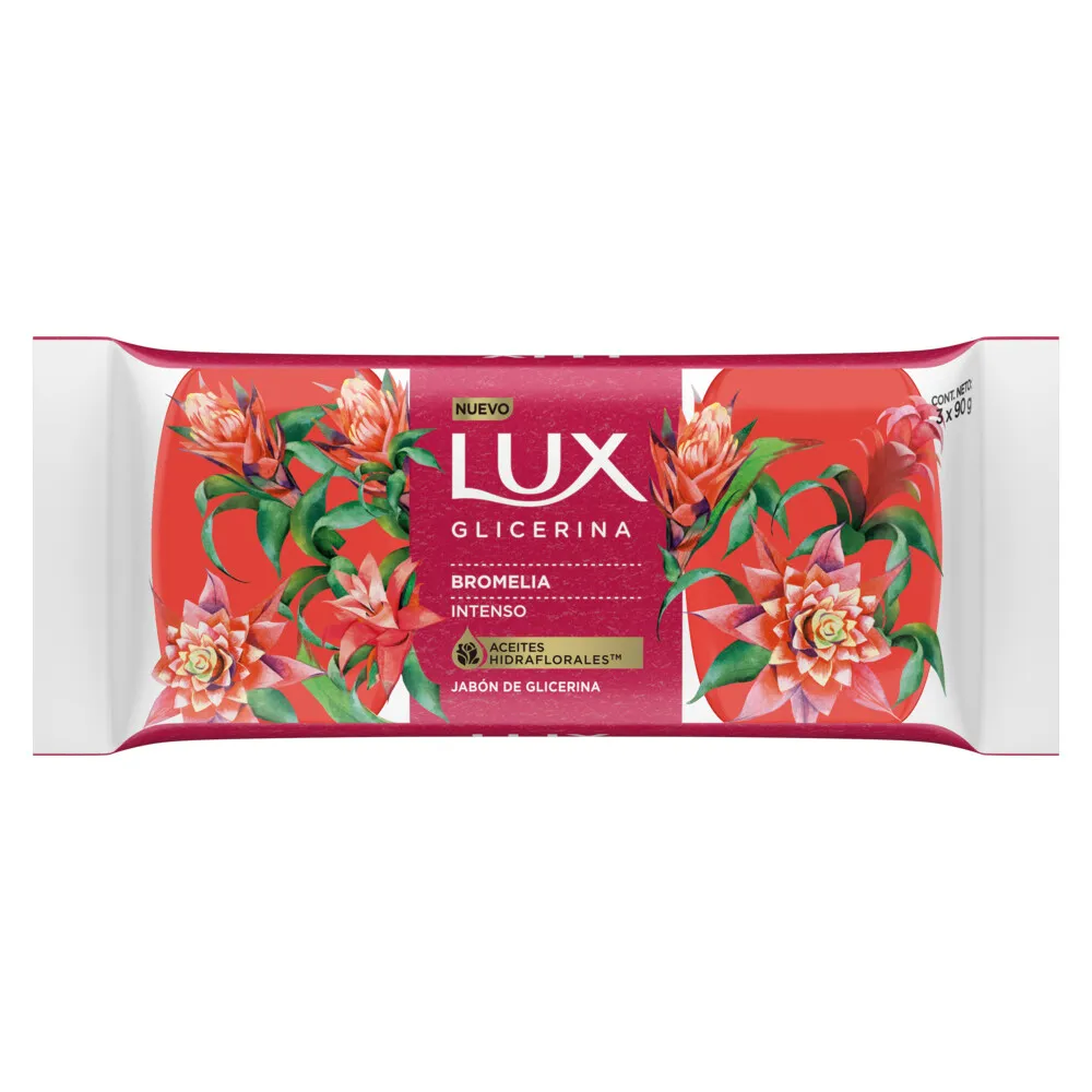 Lux Jabón En Barra De Glicerina Bromelia 3 Unidades