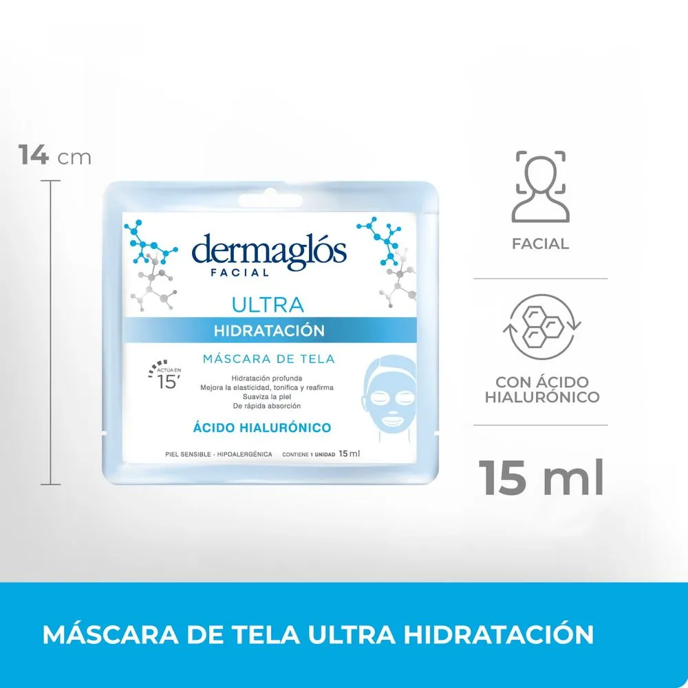 Dermaglós Mascarilla de Tela Ultra Hidratación