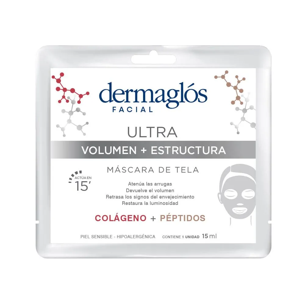 Dermaglós Mascarilla de Tela Ultra Volumen + Estructura