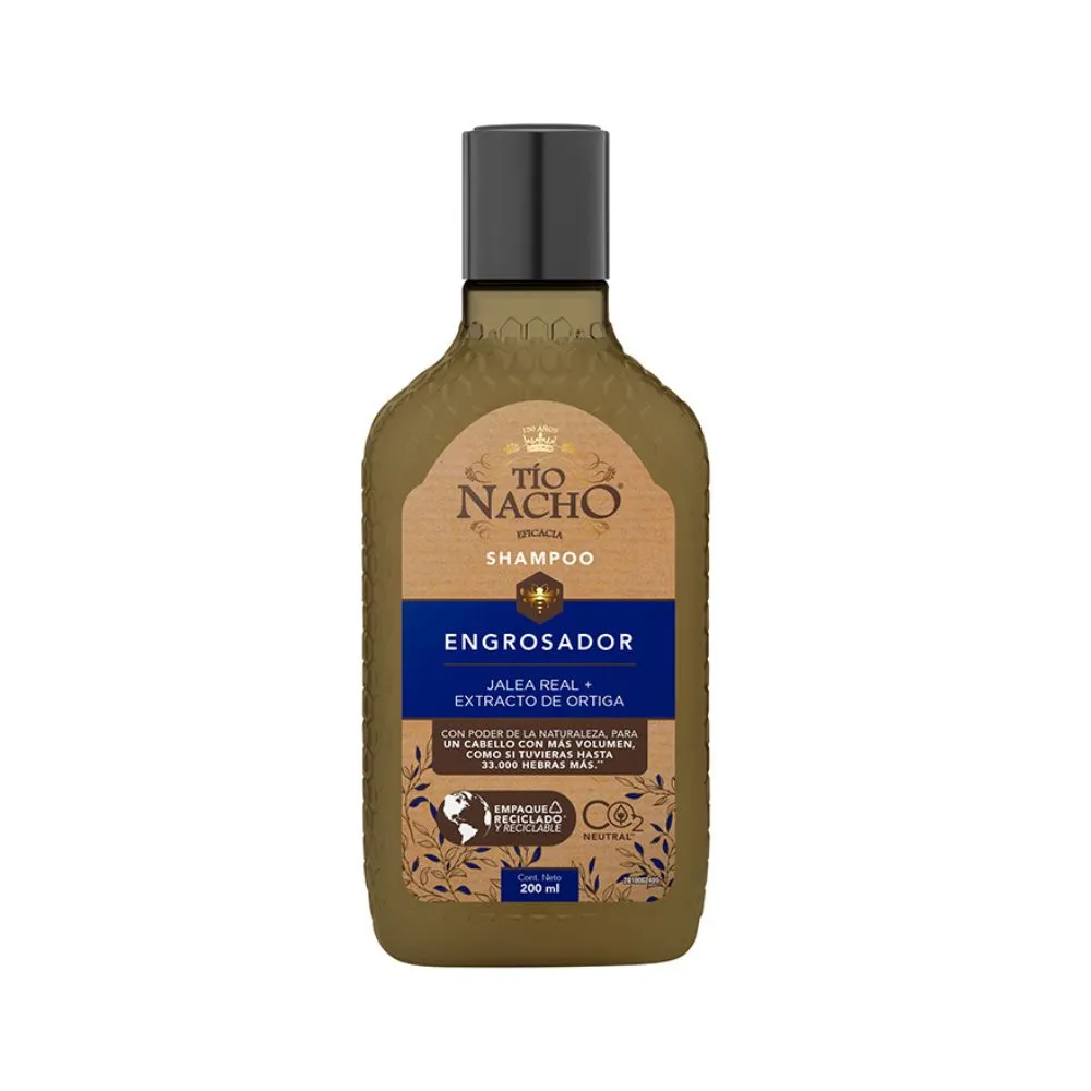 Tío Nacho Shampoo Engrosador con Jalea Real y Extracto de Ortiga