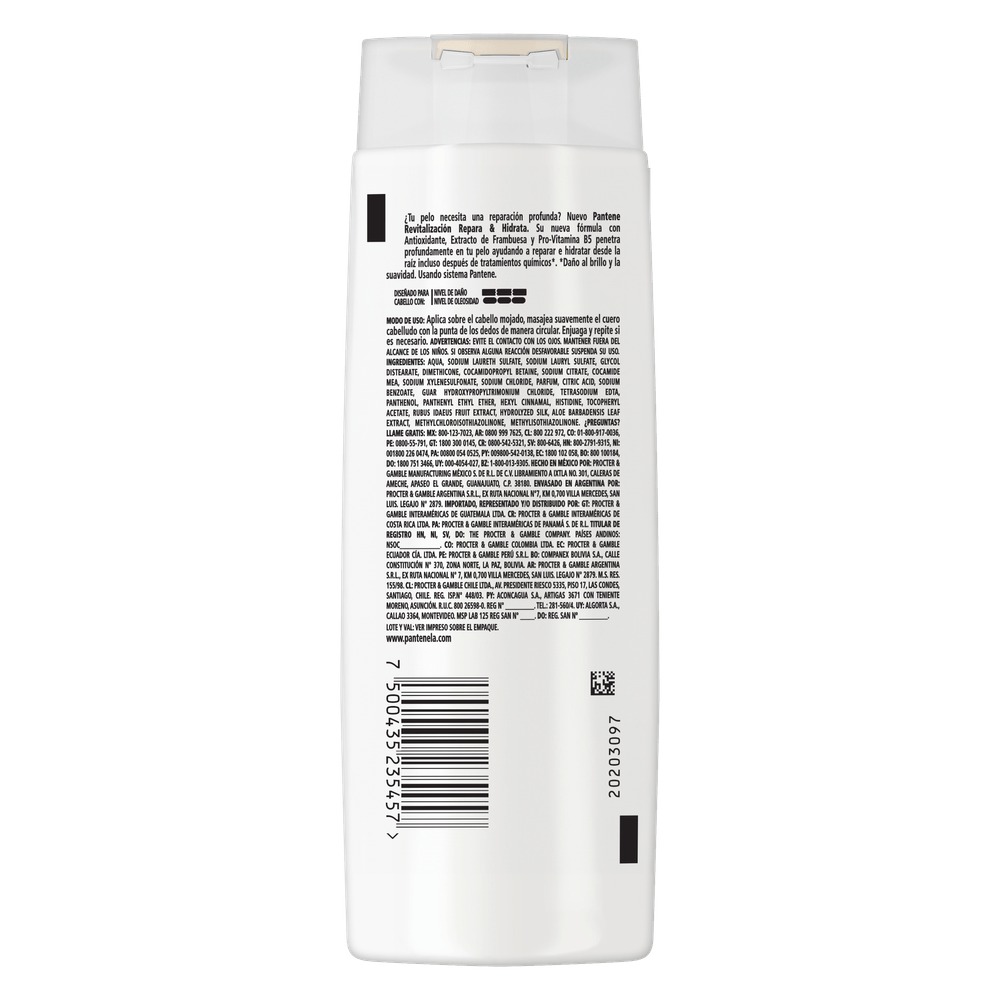 Pantene Shampoo Pro-V Miracles Revitalización Repara E Hidrata