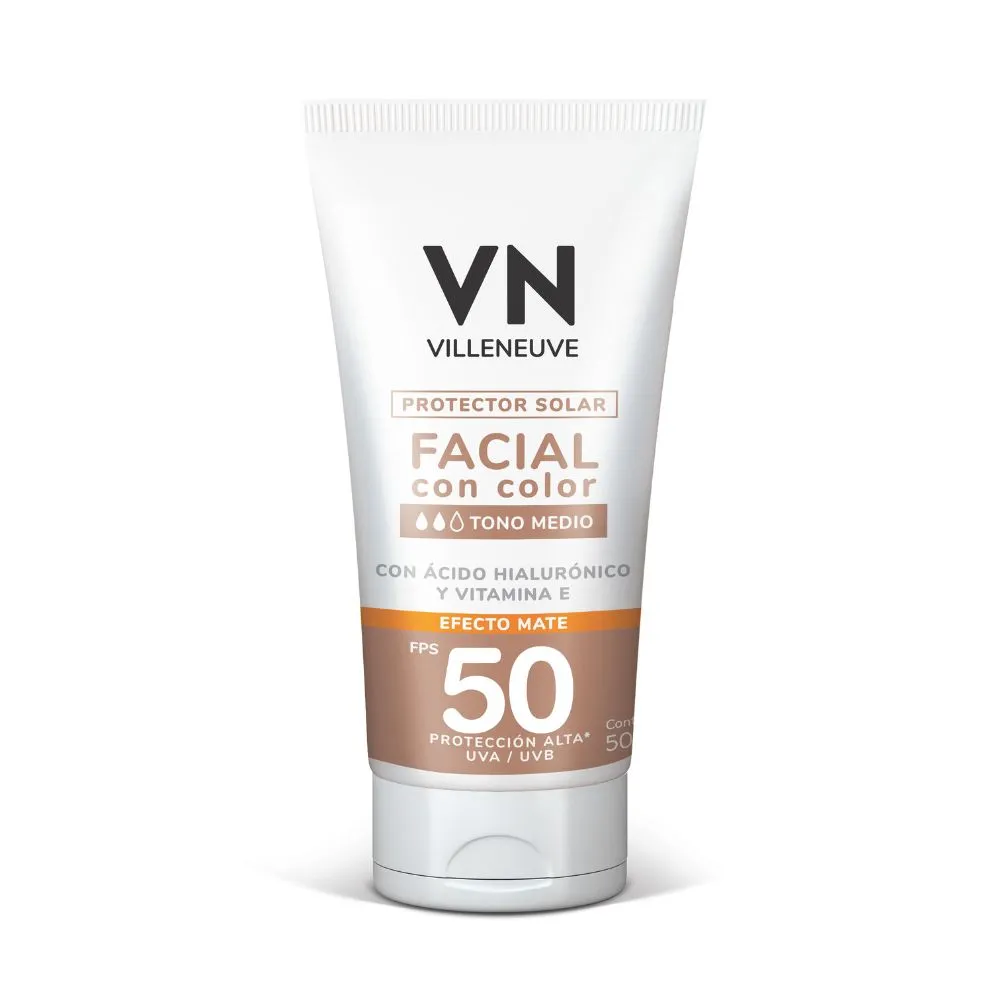 VN Protector Solar Facial Efecto Mate Tono Medio FPS 50