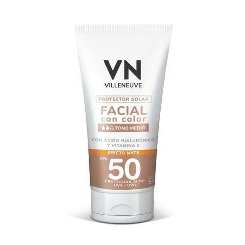 VN Protector Solar Facial Efecto Mate Tono Medio FPS 50