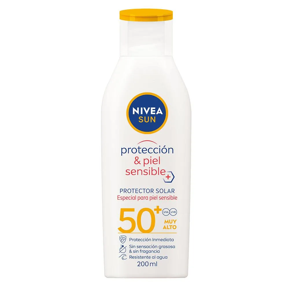 Nivea Protector Solar Protección y Piel Sensible FPS 50 Resistente Al Agua