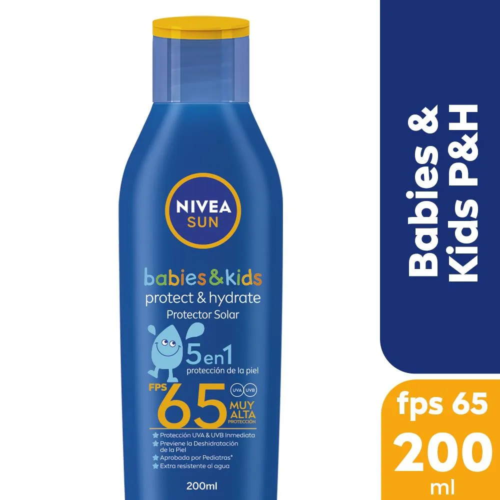 Nivea Protector Solar Protect & Hydrate Babies & Kids 5 en 1 FPS 65