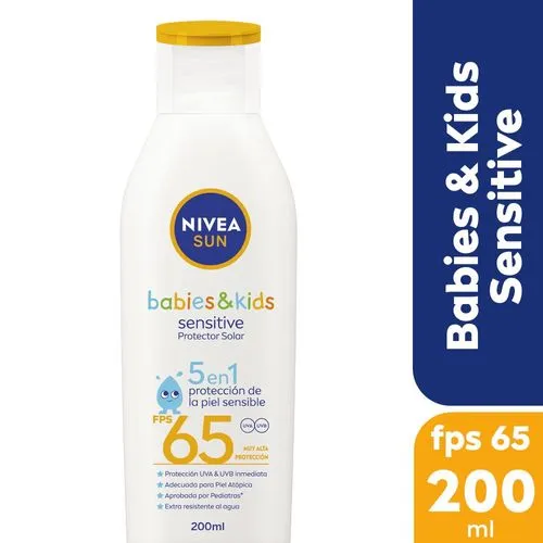 Nivea Protector Solar Babies & Kids Sensitive 5 en 1 FPS 65 Piel Sensible