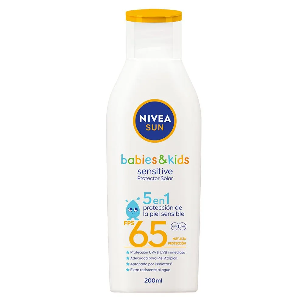 Nivea Protector Solar Babies & Kids Sensitive 5 en 1 FPS 65 Piel Sensible