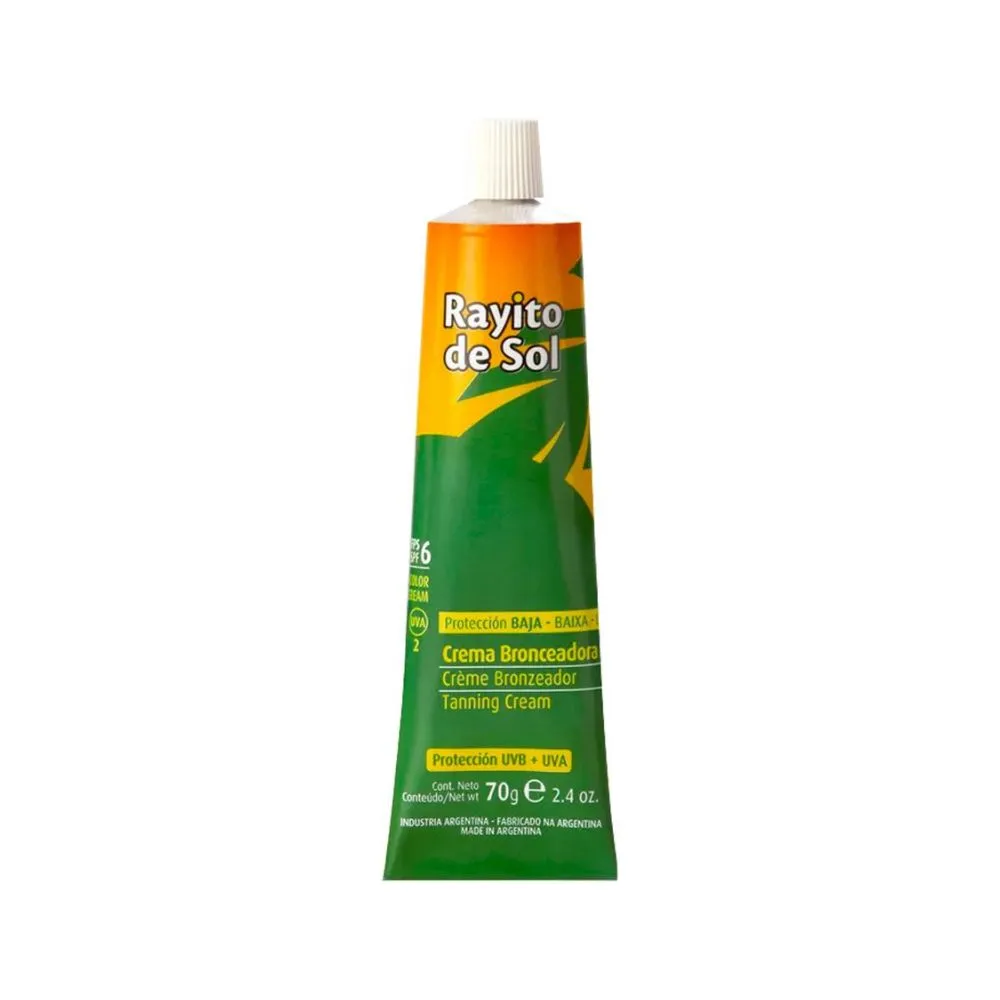 Rayito de Sol Crema Bronceadora FPS 6