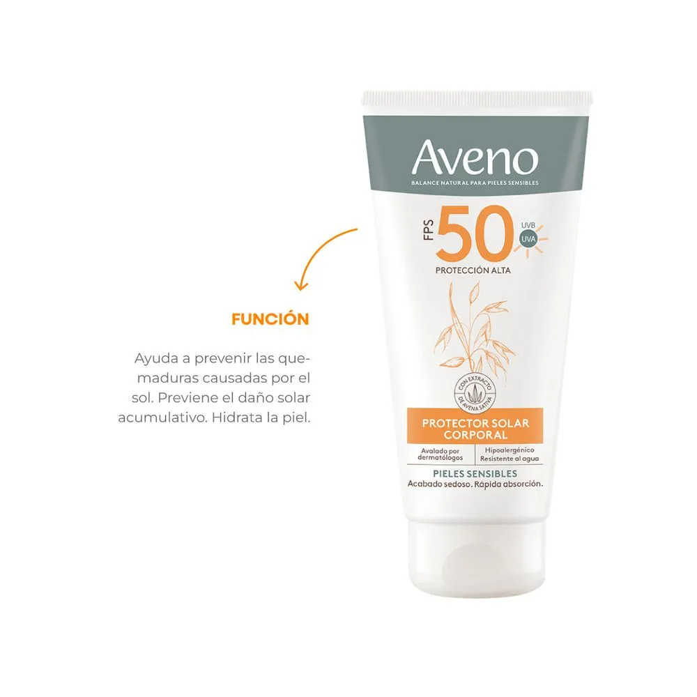 Aveno Protector Solar Corporal Pieles Sensibles FPS 50