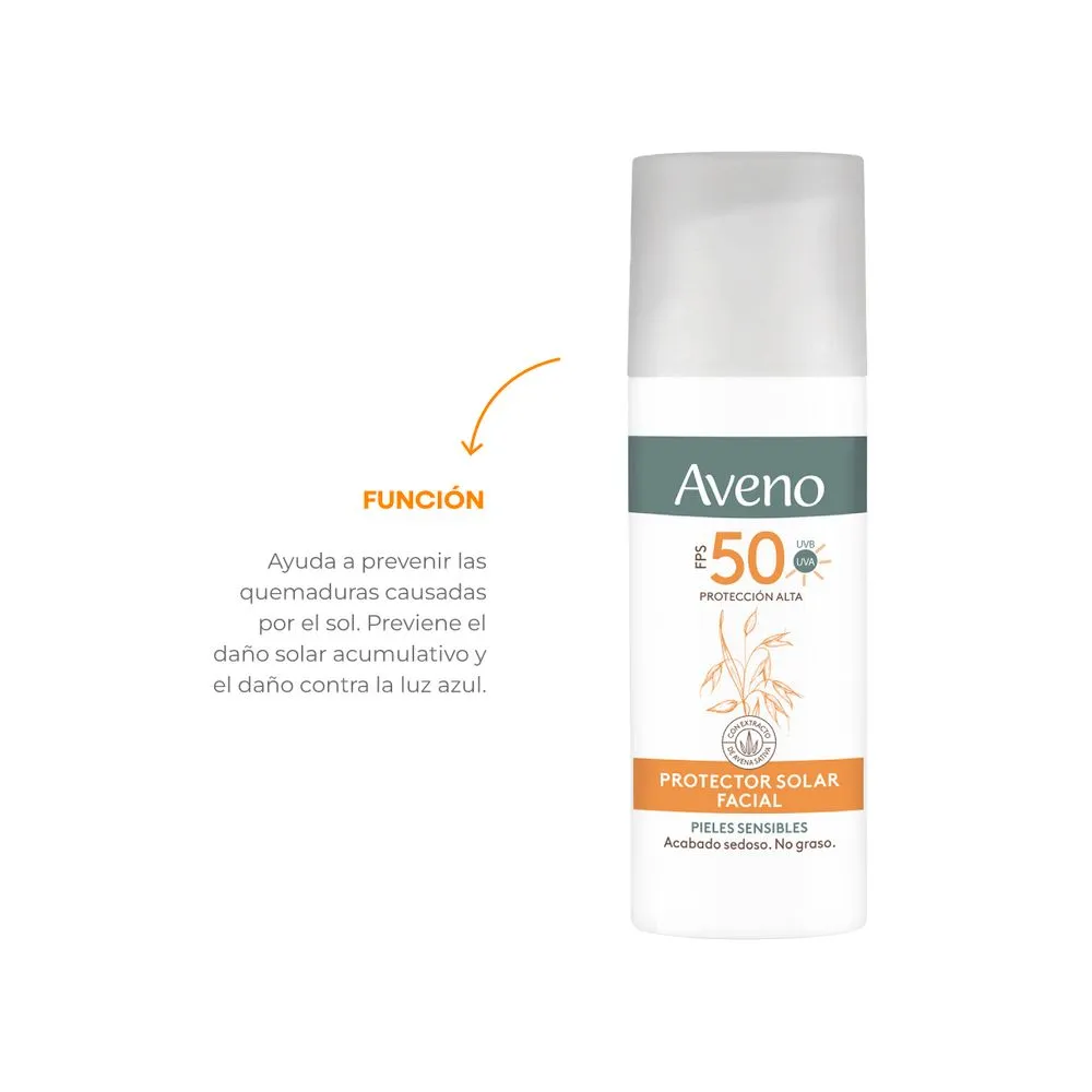 Aveno Protector Solar Facial Pieles Sensibles FPS 50