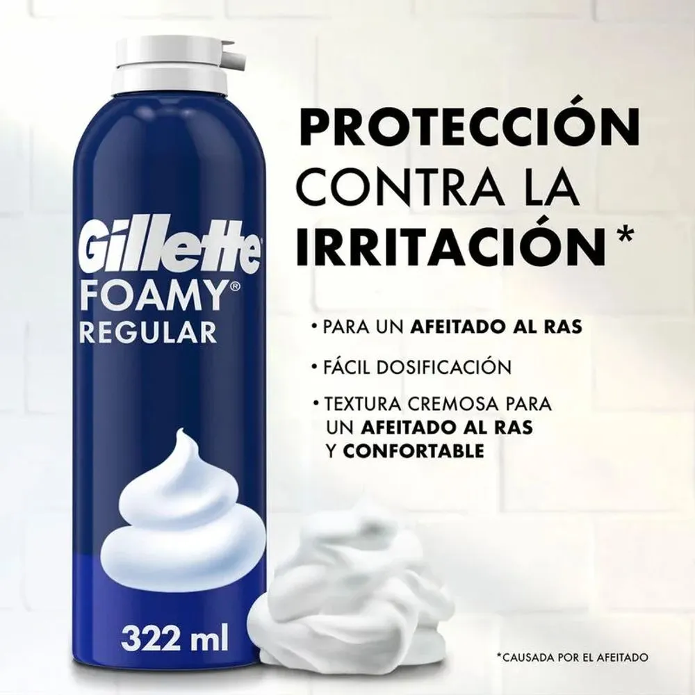 Gillette Espuma Para Afeitar Foamy Mentol