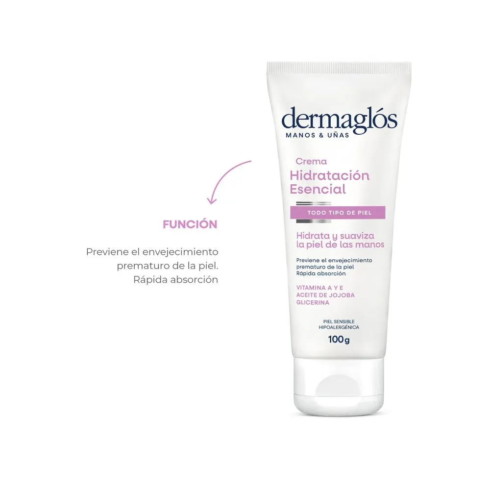 Dermaglós Crema Para Manos y Uñas Hidratación Esencial