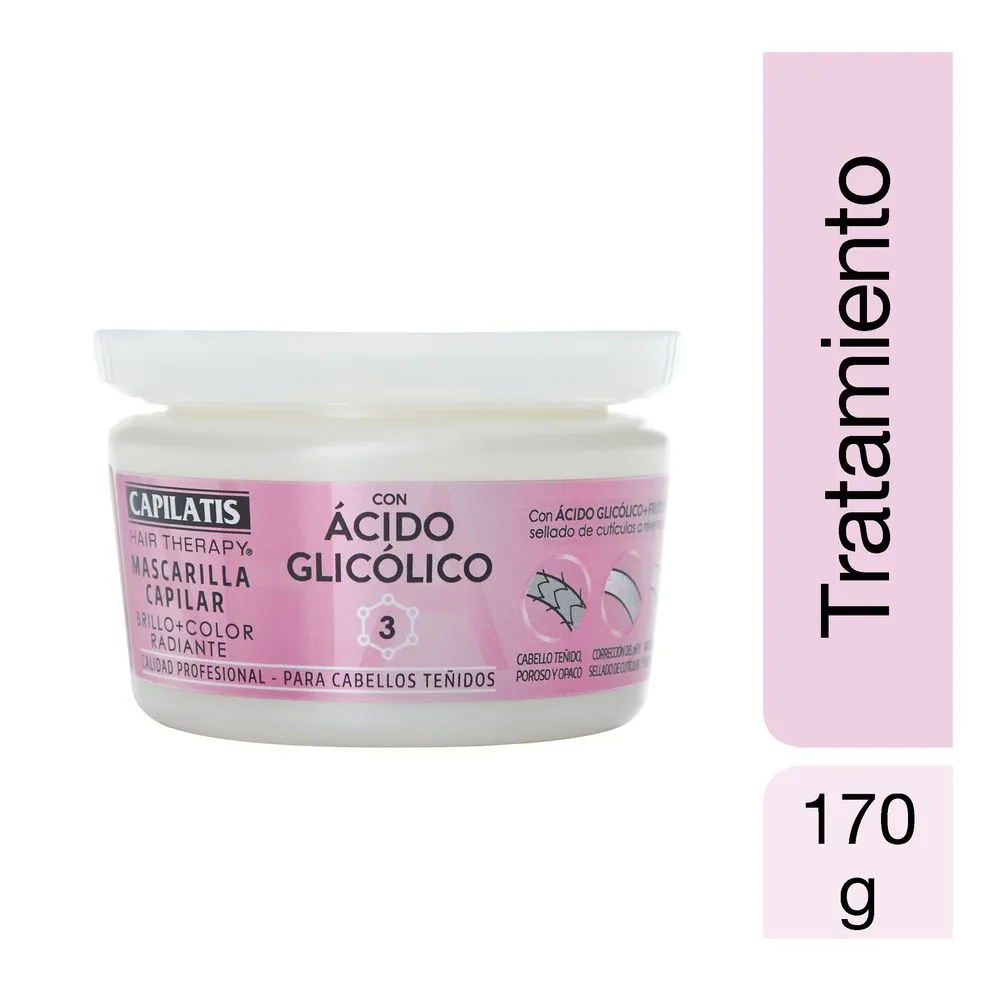 Capilatis Mascarilla Capilar Con Ácido Glicólico Brillo + Color Radiante