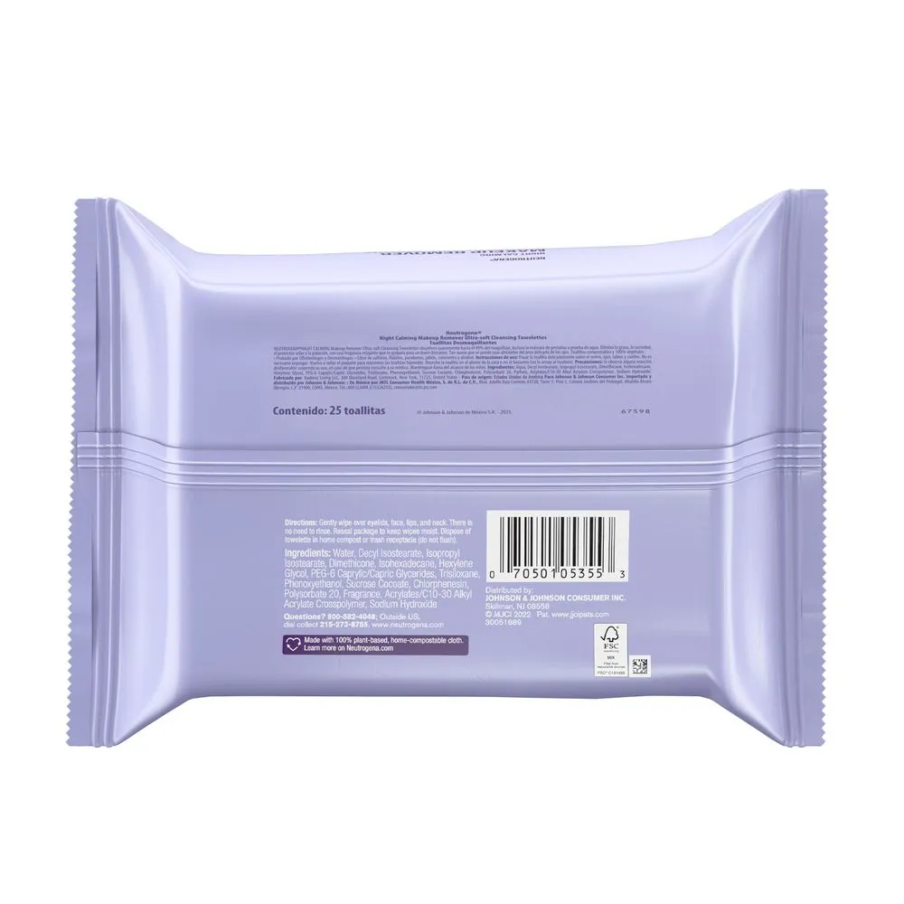 Neutrogena Toallitas Desmaquillantes Night Calming