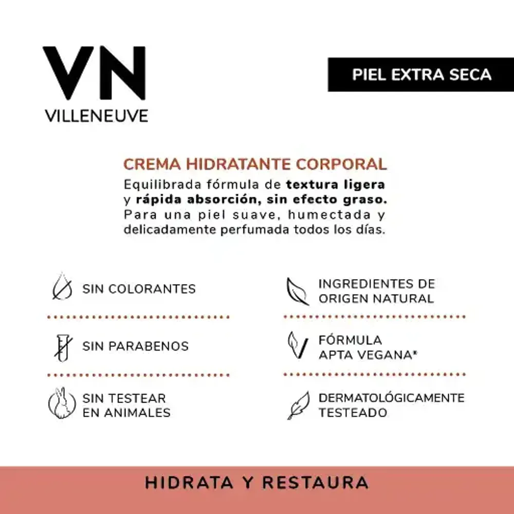 VN Crema Corporal Hidrata y Restaura Piel Extra Seca