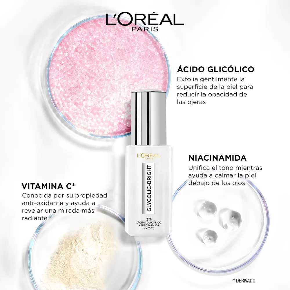 L'Oréal París Serum Ojos Anti Ojeras Glycolic Bright L´Oreal Paris