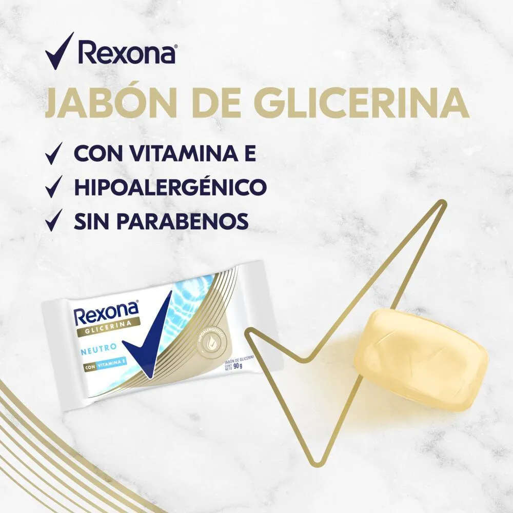 Rexona Jabón de glicerina Neutro En Barra Multipack