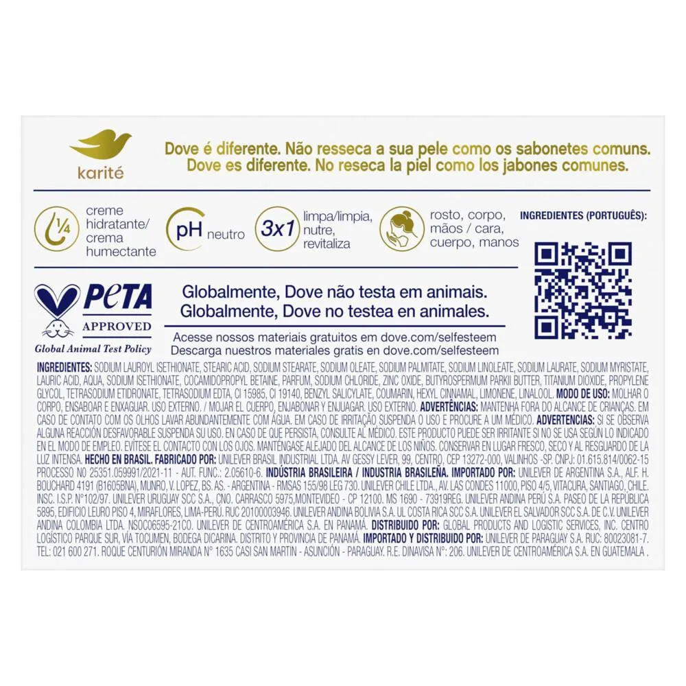Dove Jabón En Barra Karité Y Vainilla