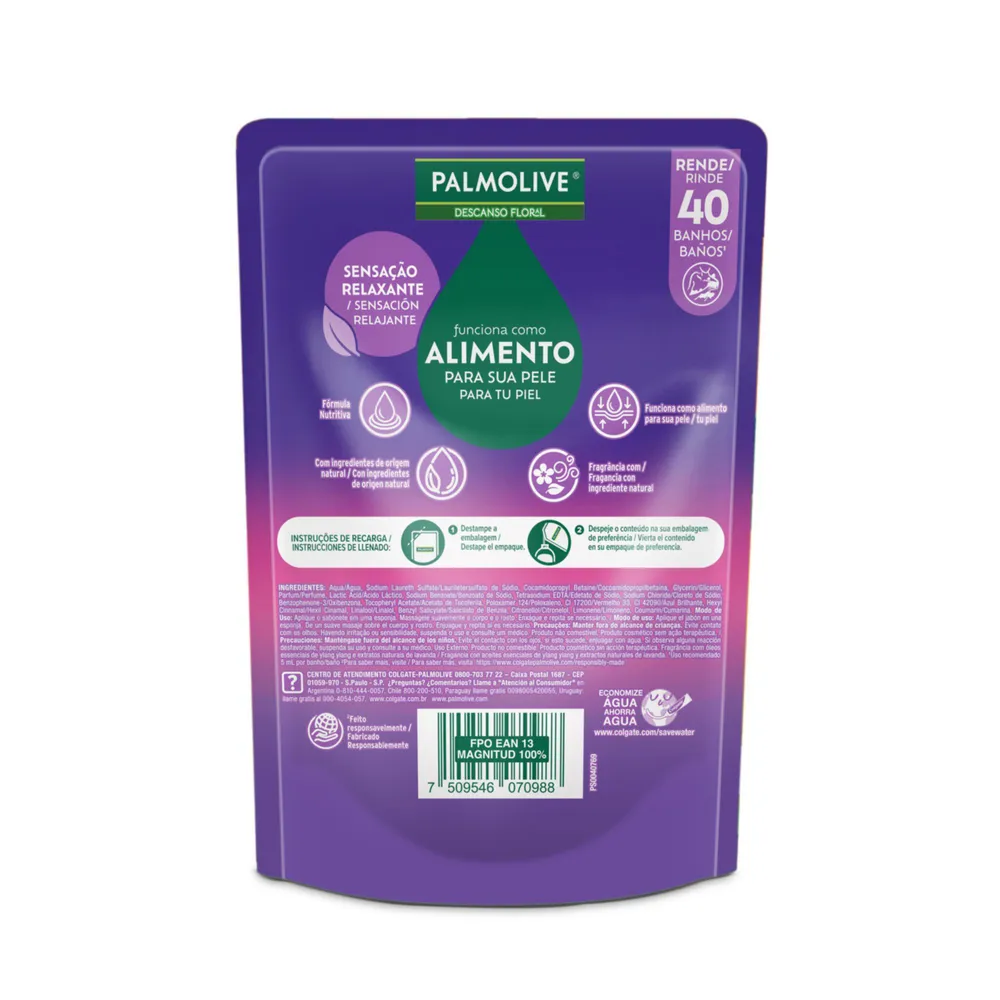 Palmolive Jabón Líquido Descanso Floral Recarga