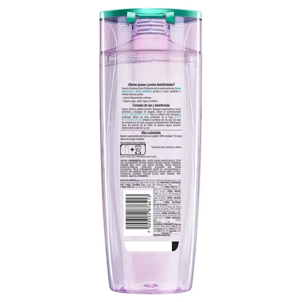 Elvive Shampoo Elvive Hialuronico Pure