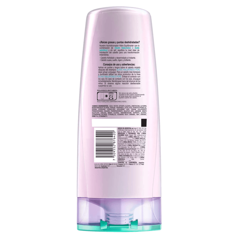 Elvive Acondicionador Elvive Hialuronico Pure