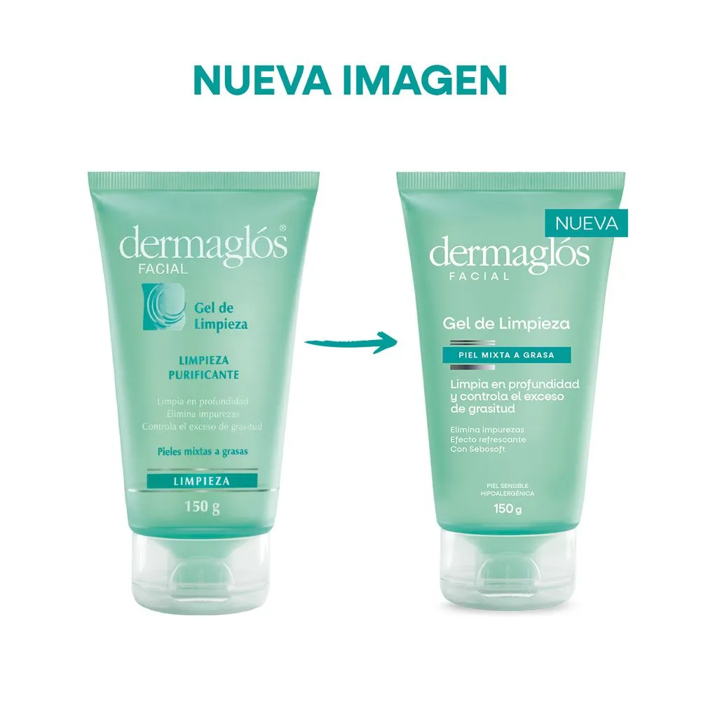 Dermaglós Gel De Limpieza Facial Purificante Piel Mixta a Grasa