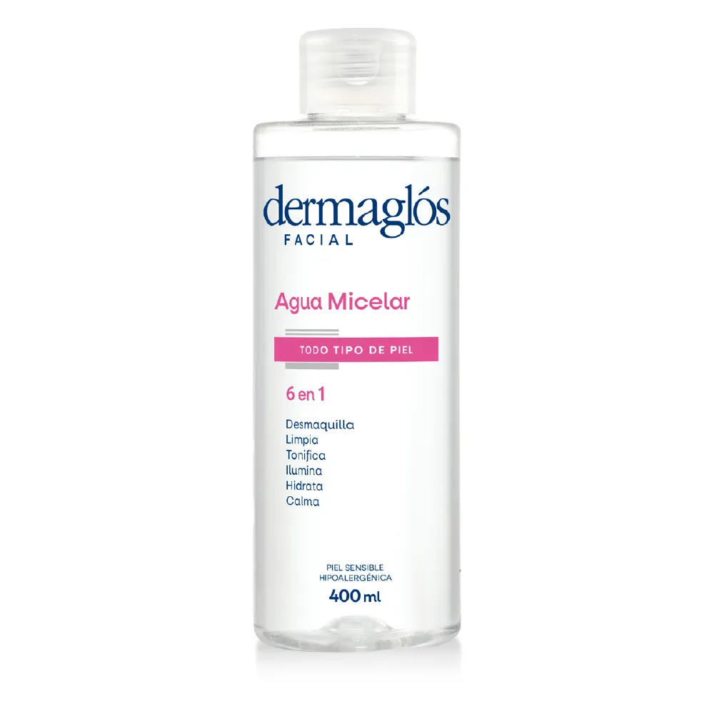 Dermaglós Agua Micelar Limpieza Facial 6 en 1 Para Todo Tipo De Piel