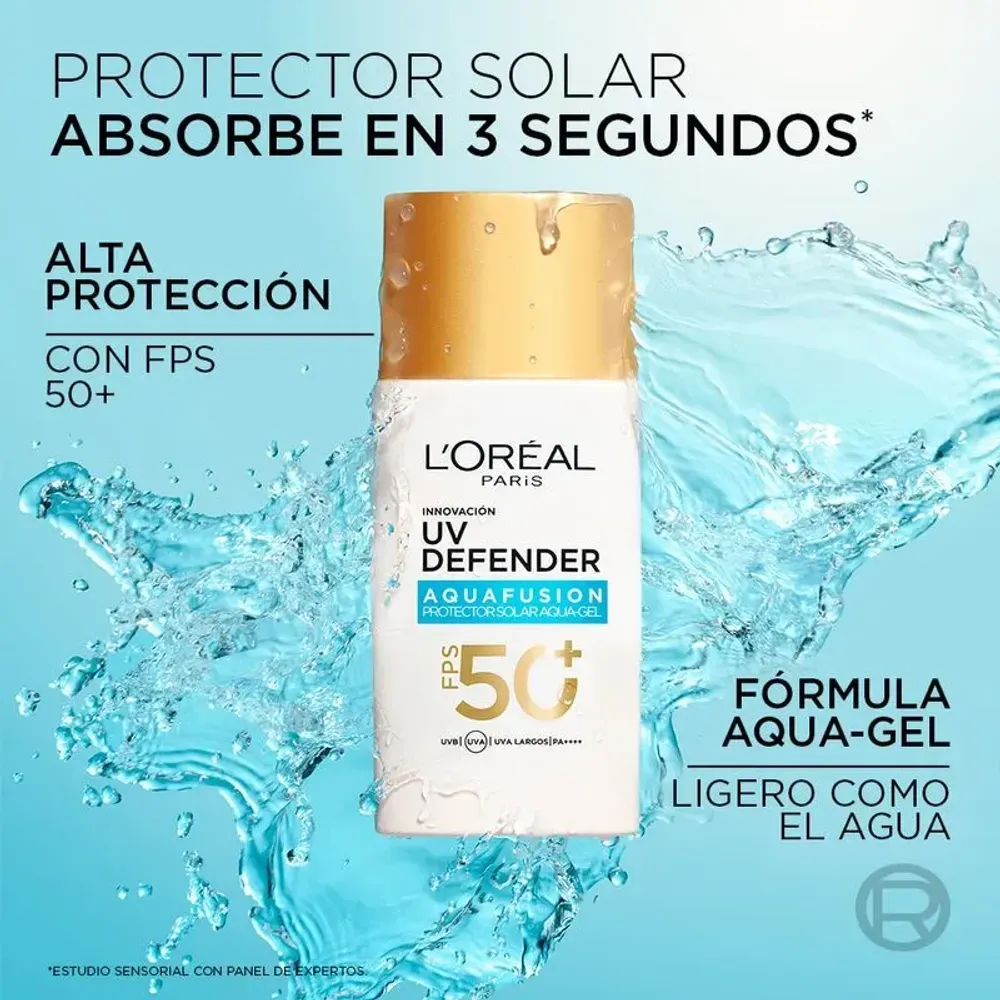L'Oréal París Protector Solar L'Oreal Paris UV Defender AquaFusion FPS50+