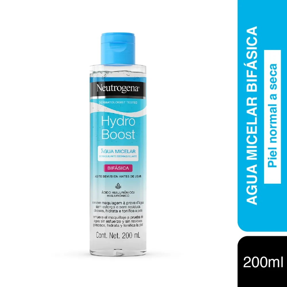 Neutrogena Agua Micelar Bifásica Con Ácido Hialurónico Hydro Boost
