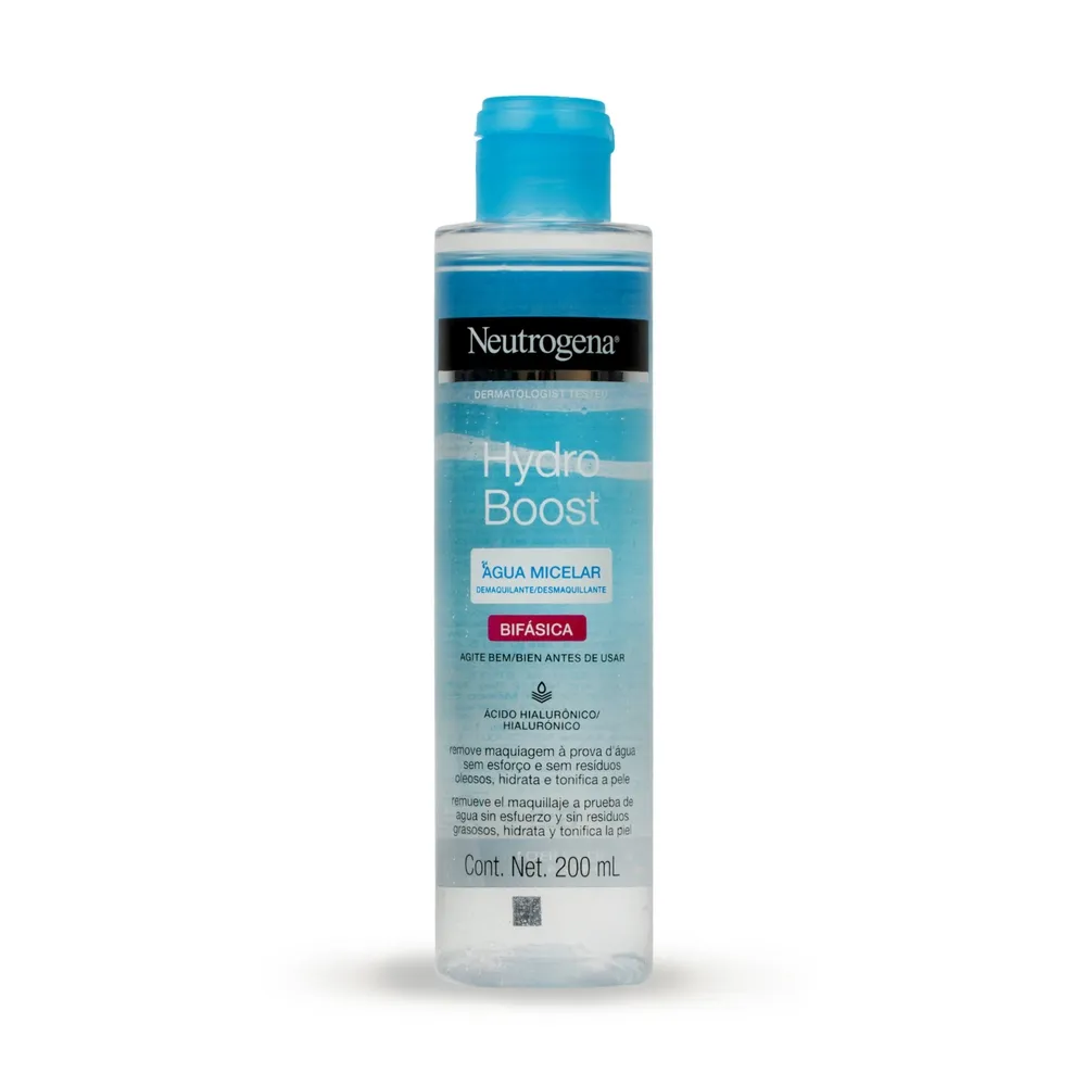Neutrogena Agua Micelar Bifásica Con Ácido Hialurónico Hydro Boost