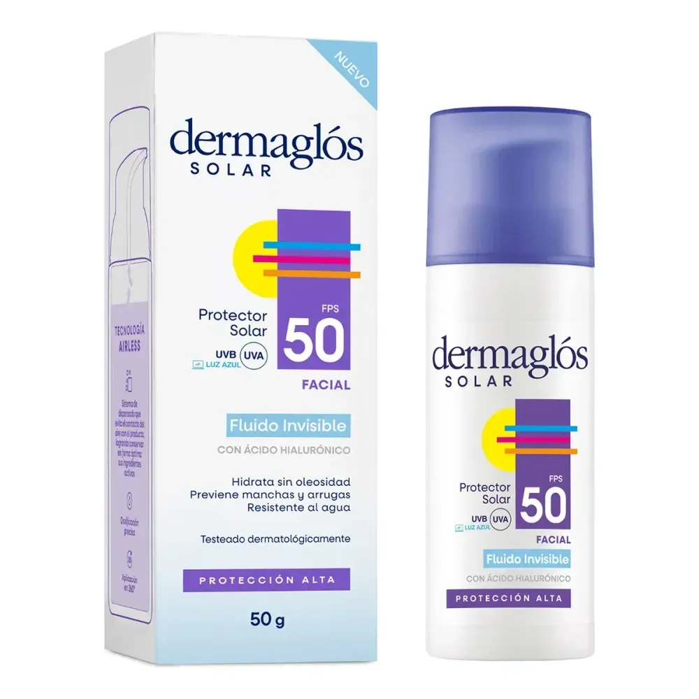 Dermaglós Dermaglós Protector Solar Facial Fps50 Fluido Invisible