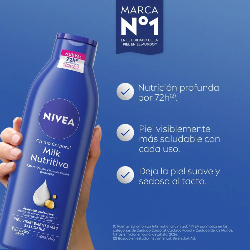 Nivea Crema corporal hidratante NIVEA Milk Nutritiva para piel extra seca