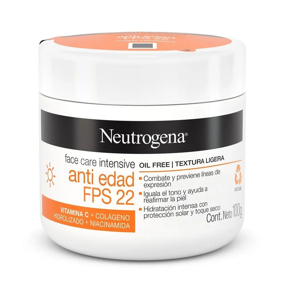 Neutrogena Crema Antiedad Face Care Intensive FPS 22
