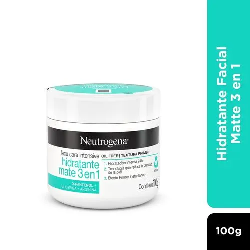 Neutrogena Crema Facial Hidratante Face Care Intensive Mate 3 En 1