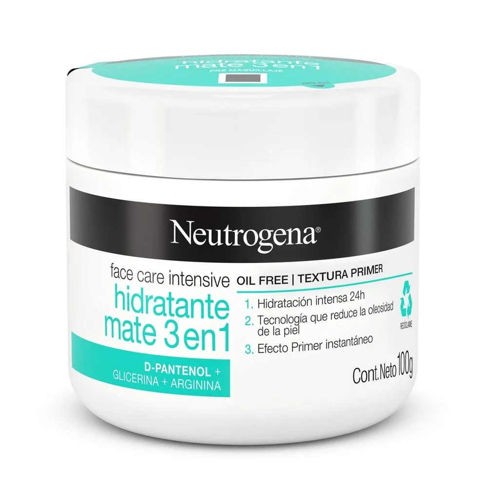 Neutrogena Crema Facial Hidratante Face Care Intensive Mate 3 En 1