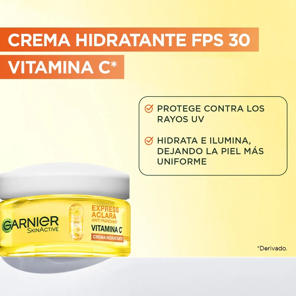 Garnier Crema Hidratante FPS30 Vitamina C Garnier