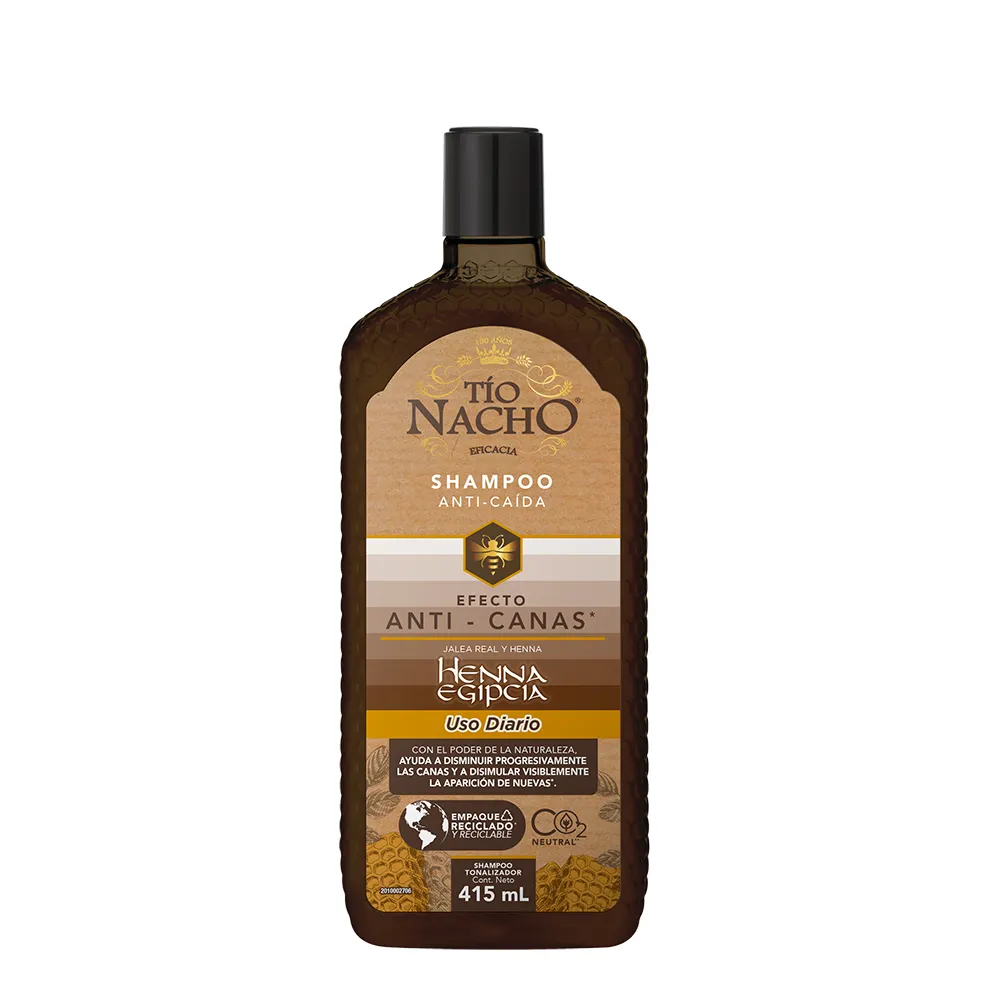 Tío Nacho Shampoo Anti-Canas Con Henna Egipcia