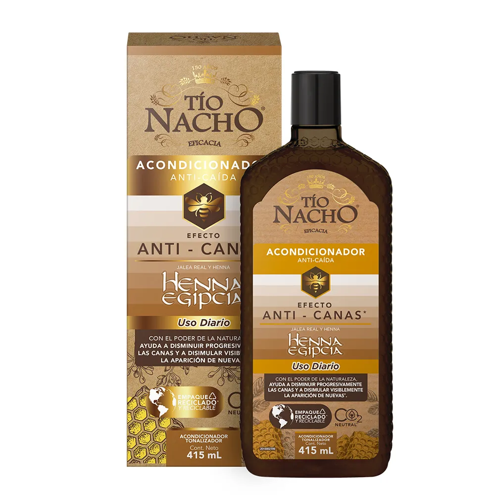 Tío Nacho Acondicionador Anti-Canas Con Henna Egipcia