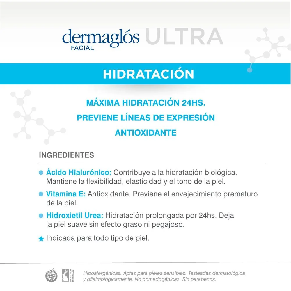 Dermaglós Crema Gel Ultra Hidratación Con Ácido Hialurónico
