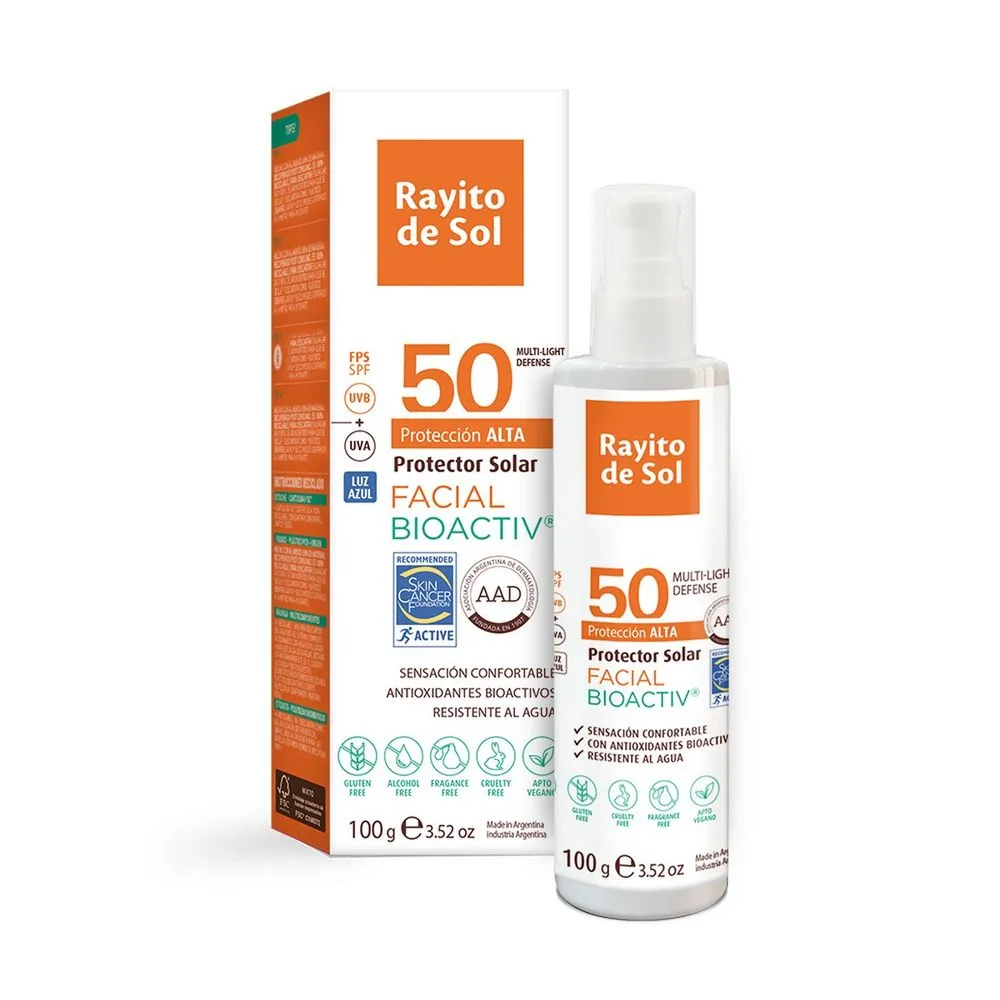 Rayito de Sol Protector Solar Facial BioActiv FPS 50