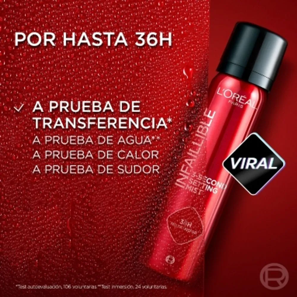 L'Oréal París Fijador de Maquillaje Infaillible Setting Spray