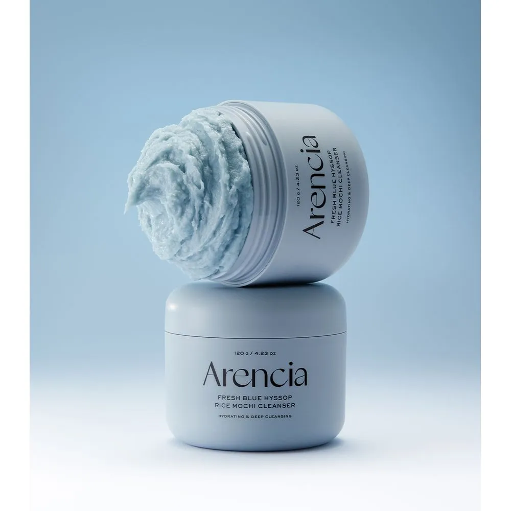 Arencia Limpiador Facial Artesanal Calmante Blue Hyssop Rice Mochi Cleanser