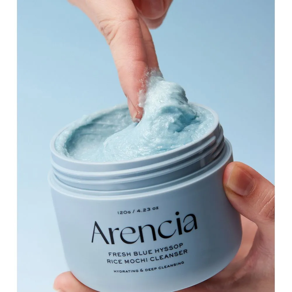 Arencia Limpiador Facial Artesanal Calmante Blue Hyssop Rice Mochi Cleanser