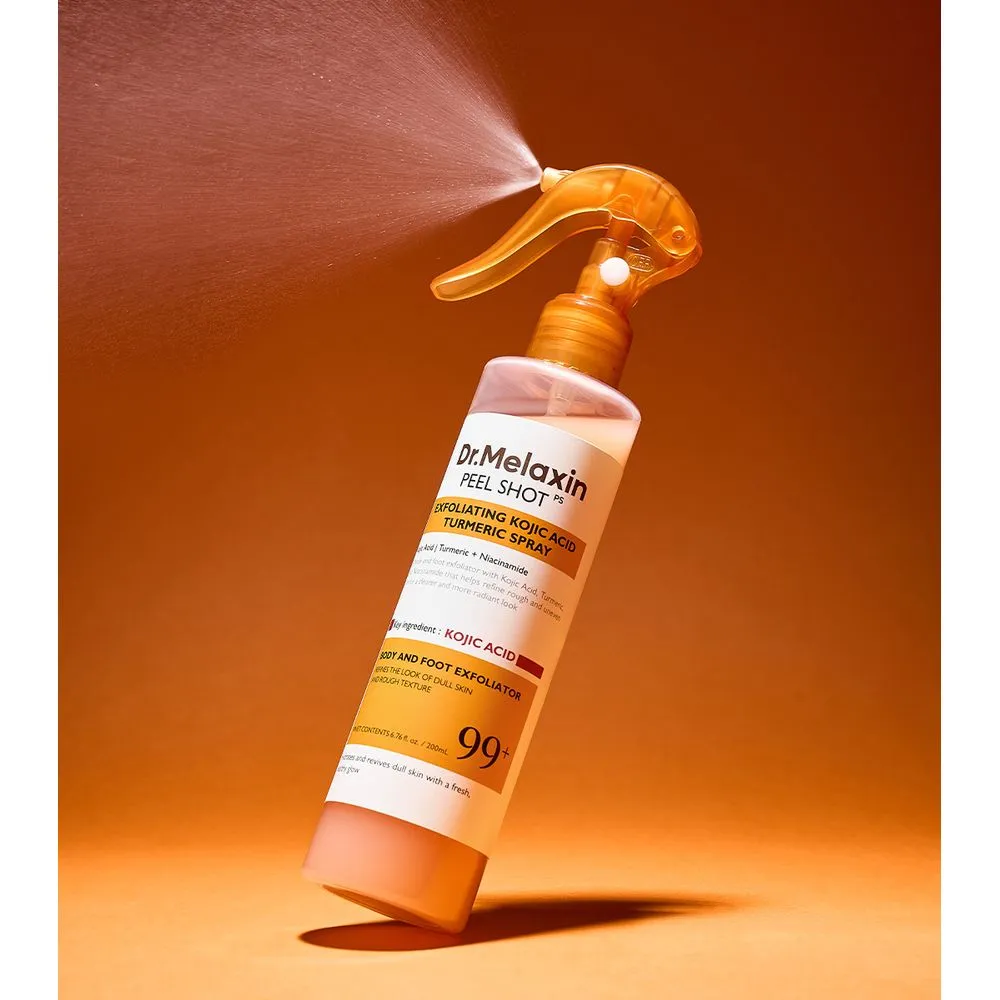 Dr. Melaxin Exfoliante Corporal e Iluminador Body Keratin Care Kojic Acid Turmeric Spray